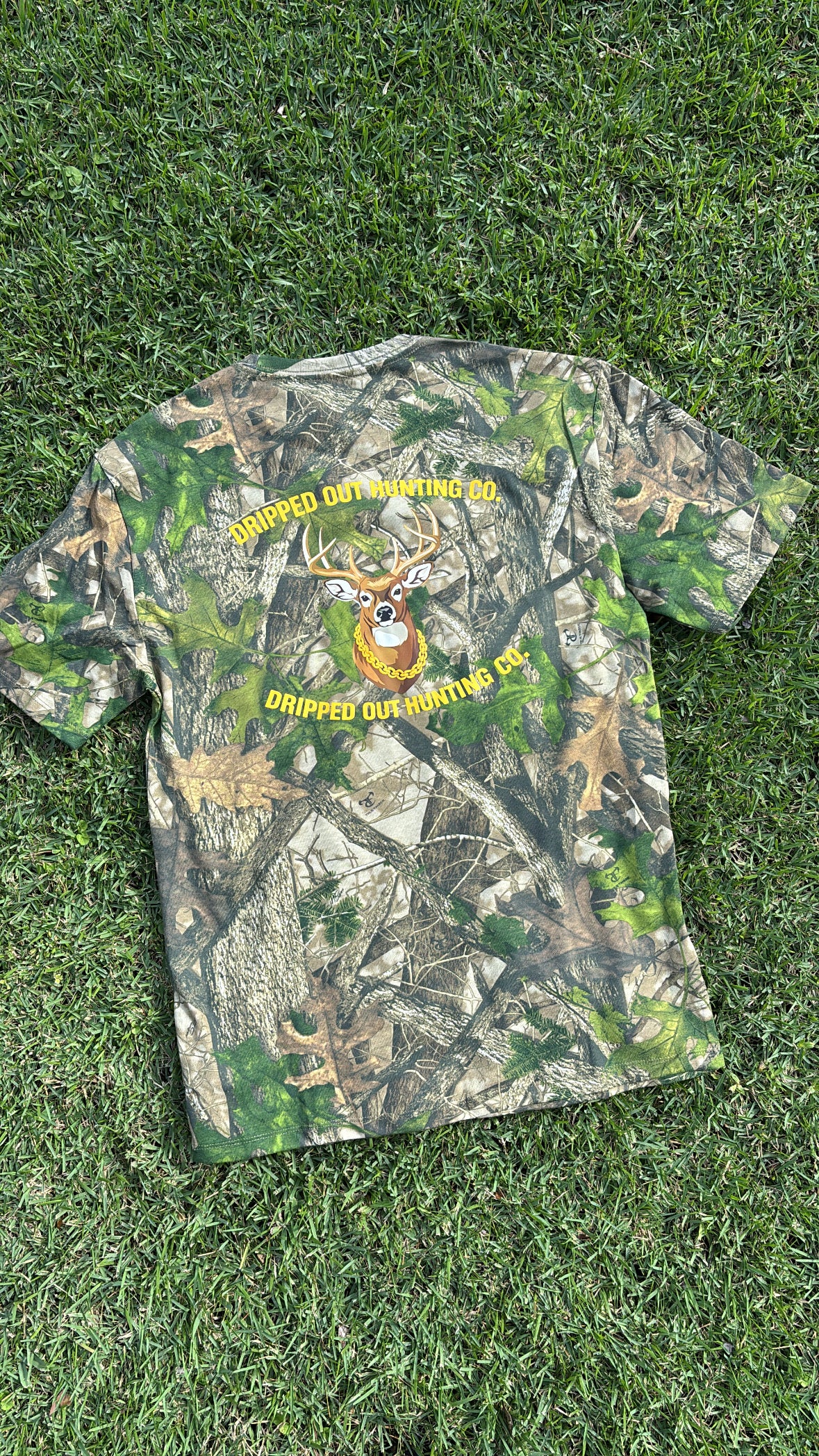 Short Sleeve Camo Buck Logo